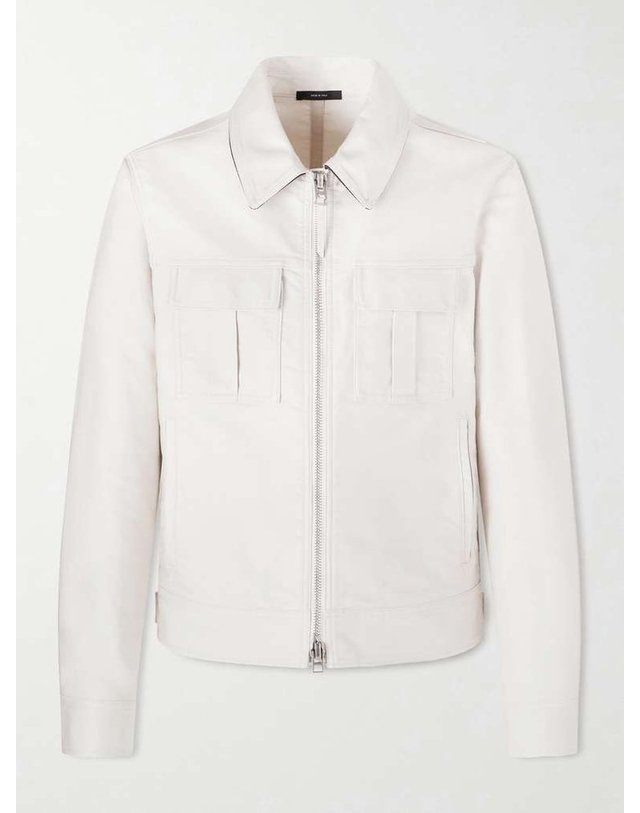 톰포드 [해외직구] 톰포드 슬림핏 코튼새틴 블루종 자켓 OBS084-FMC328 B0082196376 착용컷