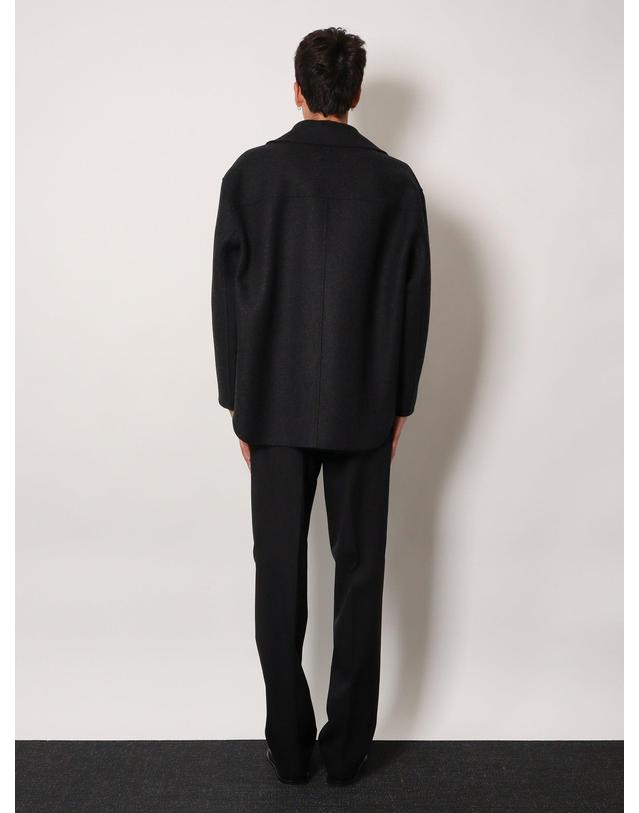 펜디 [해외직구] 25 F/W 펜디 더블브레스티드 울 펠트 피코트 FW1415AOYAF0TY6 B0651795490 착용컷