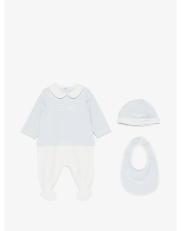 [해외직구] 펜디 로고-엠브로이드 PETER PANCOLLAR BABYGROW 셋 (SET 오브 THREE) (KIDS 상품) BUK1658RAF19J4 B0302274897