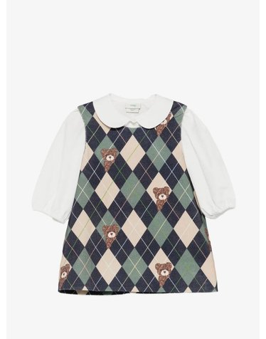 [해외직구] 펜디 ARGYLEPATTERN BEARMOTIF 셔츠 & 드레스 셋 (KIDS 상품) BFB641AJJWF1PNJ B0302274894