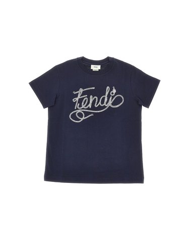 [해외직구] 26 S/S 펜디 FENDI 코드 프린트 티셔츠 KIDS (KIDS 상품) JMI519F1I11 B0132354966
