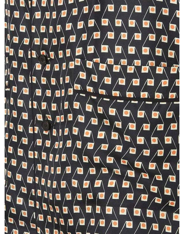 펜디 [해외직구] 펜디 PAJAMAS 프린트 실크 셔츠 FS8378B1UXF1XEX B0652489791 착용컷