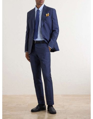 [해외직구] 26 F/W 폴 스미스 슬림핏 테이퍼드 코튼 & 린넨블렌드 수트 트라우저 M1R-925N-V03064 B0081998523