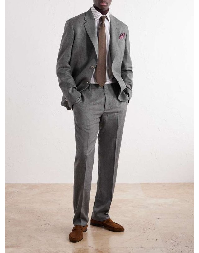 폴스미스 [해외직구] 폴 스미스 BRIERLEY 스트레이트레그 헤링본 울 & 캐시미어블렌드 수트 트라우저 A284W03226 B0082364102 착용컷