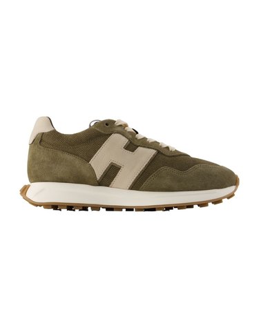 [해외직구] 26 F/W 호간 H601 ALLACCIATO H 패치 스니커즈 HOGAN 레더 그린 HXM6010EH41VFX-0FDF B0732247647