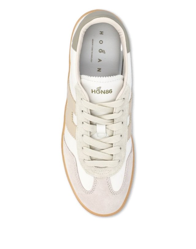 호간 [해외직구] 호간 HOGAN 쿨 스니커즈 인 화이트 베이지 그린 HXW6470FB60UWR0RVT B0301966992 착용컷