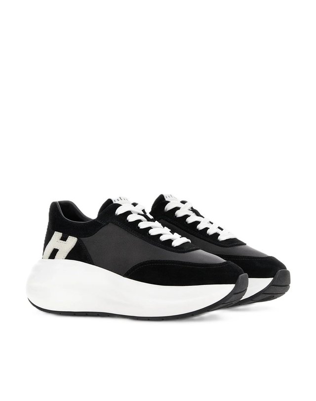 호간 [해외직구] 호간 HOGAN 맥시 I 액티브 블랙 스니커즈 HXW6960GG30UHC9999 B0302307565 착용컷
