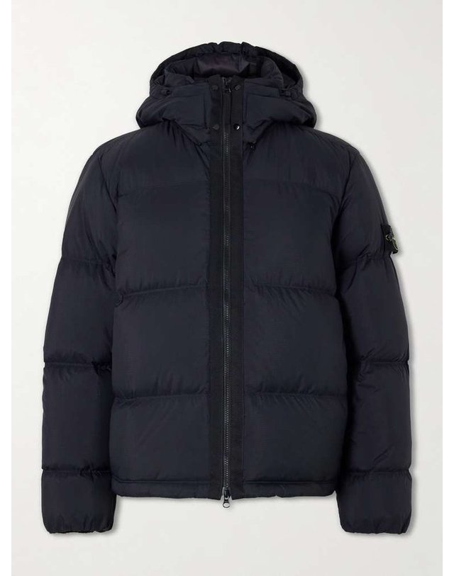 스톤아일랜드 [해외직구] 스톤 아일랜드 패딩 퀼팅 립스탑 코듀라 어드밴스 FABRICS 후드 다운 자켓 L2S154100013S0483 B0082193190 착용컷
