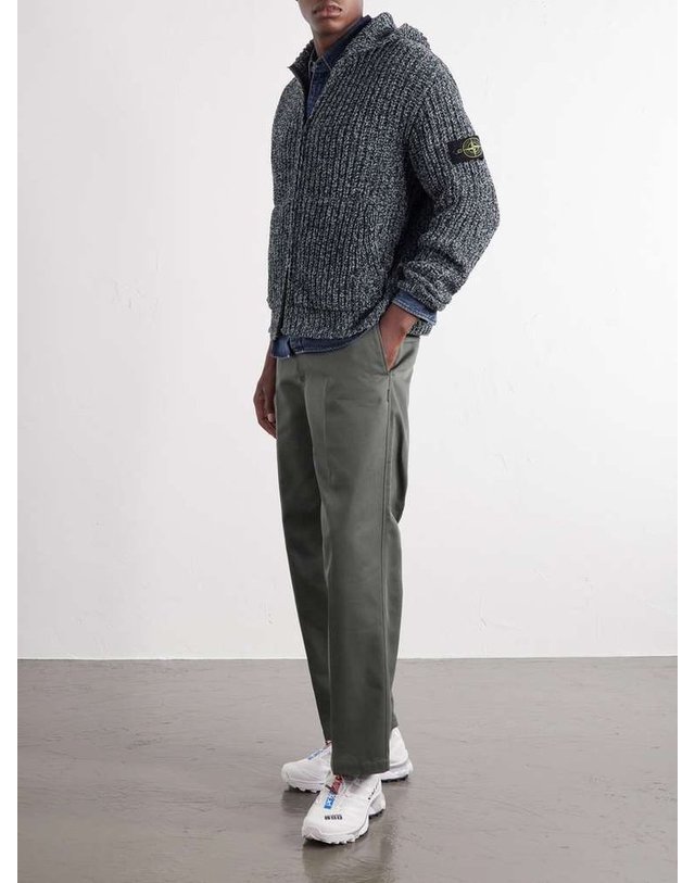 스톤아일랜드 [해외직구] 스톤 아일랜드 니트 MOULINE COTTONCHENILLE 집업 후드 L2S155100065S0N16 B0082281697 착용컷