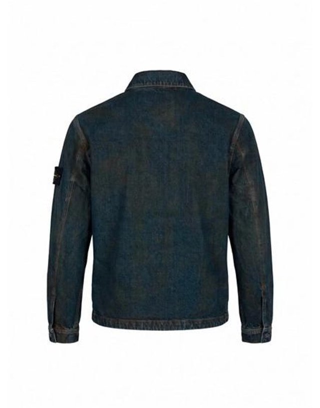 스톤아일랜드 [해외직구] 스톤 아일랜드 LASER PIGMENT 인디고 데님 바이커 자켓 L2S144100006S0J40 VJ229 B0172314947 착용컷