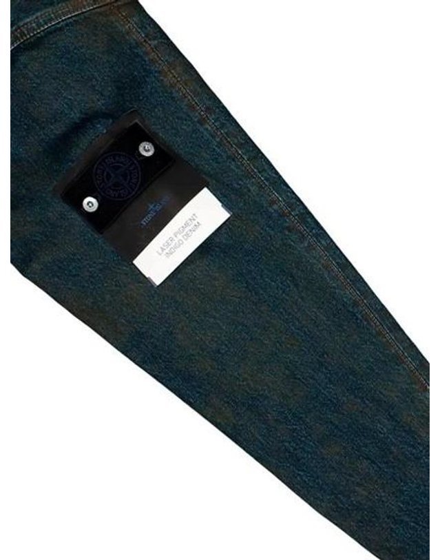 스톤아일랜드 [해외직구] 스톤 아일랜드 LASER PIGMENT 인디고 데님 바이커 자켓 L2S144100006S0J40 VJ229 B0172314947 착용컷