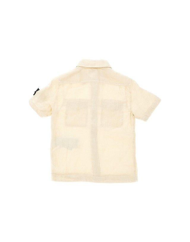 스톤아일랜드 [해외직구] 26 S/S 스톤 아일랜드 린넨 셔츠 WITH 로고 뱃지 (KIDS 상품) L1S161100001V0097 B0132353889 착용컷