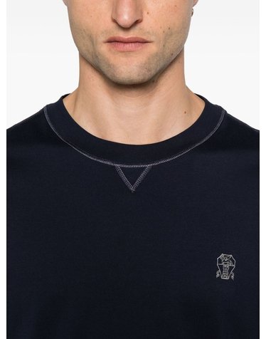 [해외직구] 브루넬로 쿠치넬리 로고 코튼 티셔츠 M0B131328GCW369 B0712170749
