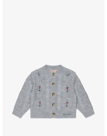 [해외직구] 마르니 케이블니트 엠브로이드 가디건 (KIDS 상품) M02034M00XS0M923 B0302307157