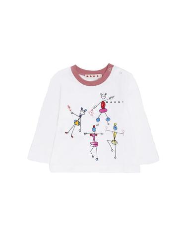 [해외직구] 25 F/W 마르니 티셔츠 WITH STYLIZED 로고 (KIDS 상품) M01511B_M00RF0M114 B0041731780
