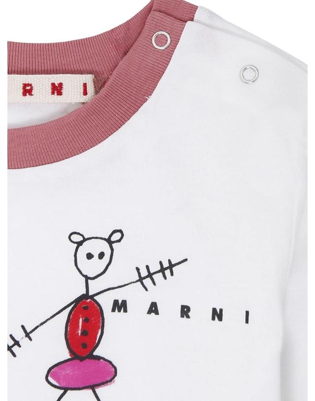 마르니 [해외직구] 25 F/W 마르니 티셔츠 WITH STYLIZED 로고 (KIDS 상품) M01511B_M00RF0M114 B0041731780 착용컷