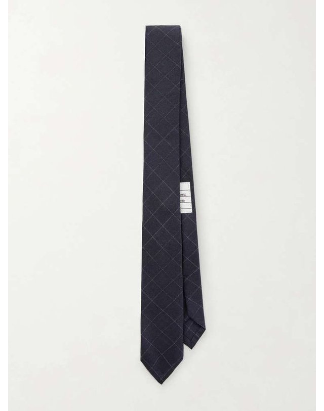 톰브라운 [해외직구] 톰 브라운 2CM 체크 코튼 & 울블렌드 타이 MNL001A-F1213 B0082246851 착용컷