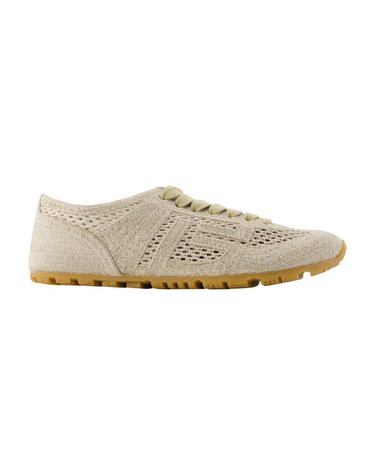 [해외직구] 26 S/S 발망 레이서 45 스니커즈 BALMAIN 코튼 베이지 GN0VI770TCHR-8FI B0731983842