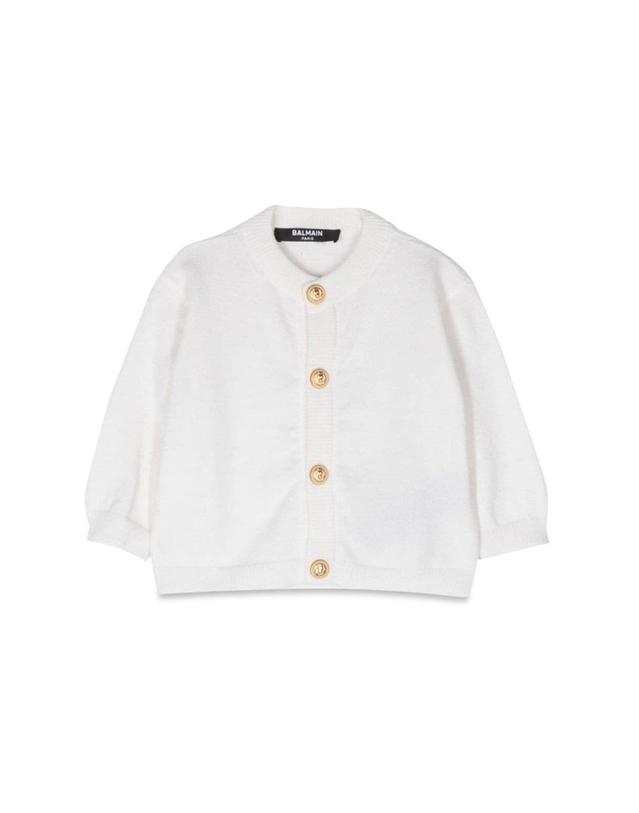 발망 [해외직구] 23 F/W 발망 가디건 WITH 버튼 (KIDS 상품) BT9520B_W0113106 B0040742724 착용컷