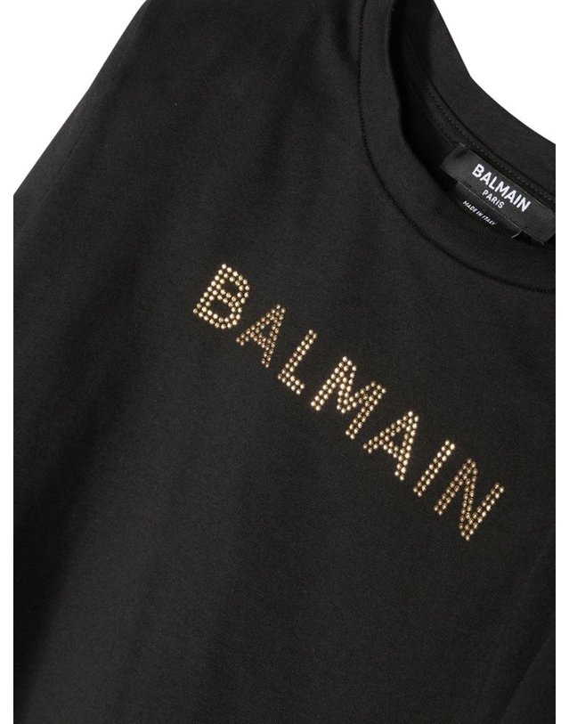 발망 [해외직구] 23 S/S 발망 ML 스페셜 티셔츠 (KIDS 상품) BS8A80K_J0177930OR B0040203485 착용컷