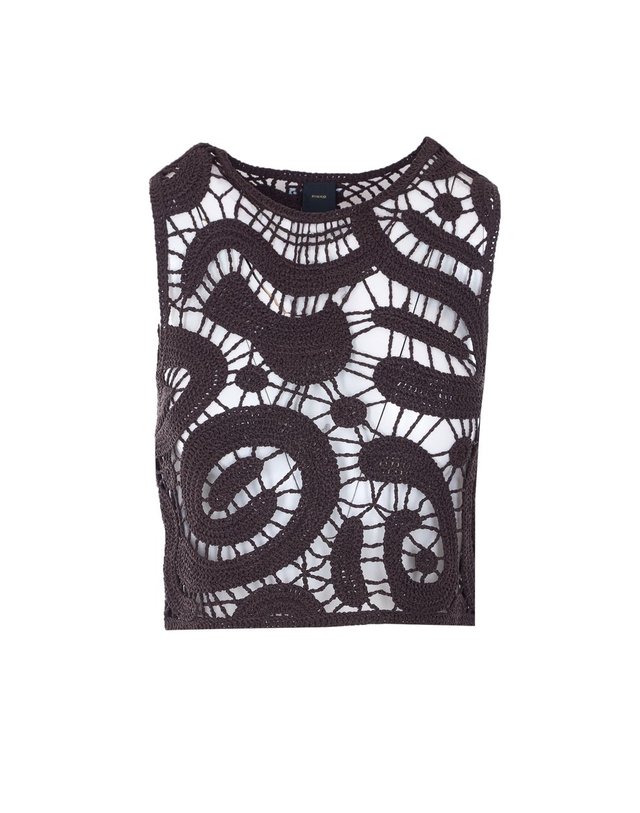 핑코 [해외직구] 26 S/S 핑코 ERUZIONE 탑 HANDY 지오메트릭 CROCHET 106438/A354M05 B0011956483 착용컷