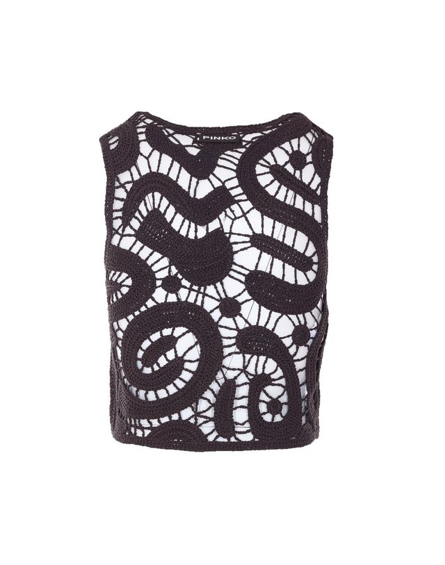 핑코 [해외직구] 26 S/S 핑코 ERUZIONE 탑 HANDY 지오메트릭 CROCHET 106438/A354M05 B0011956483 착용컷