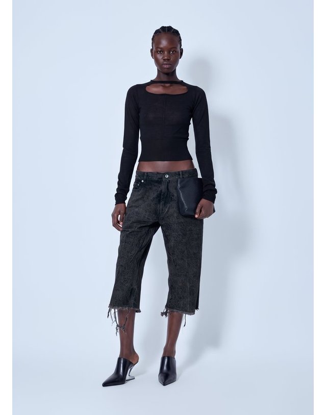 릭오웬스 [해외직구] 26 F/W 릭오웬스 BOLAN CUTOFFS RO02F5396 DRK 34 B0112323144 착용컷