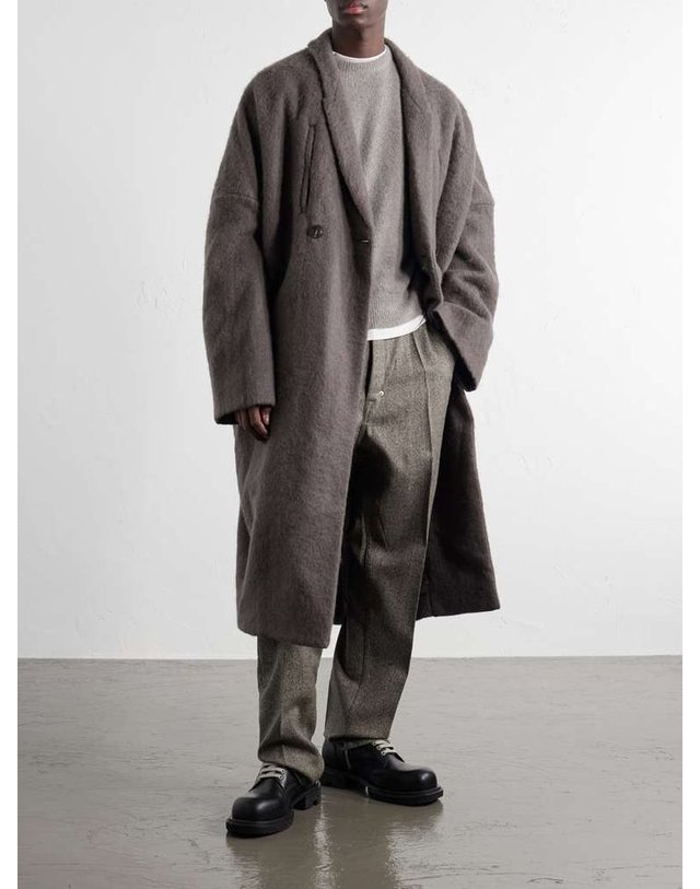 릭오웬스 [해외직구] 릭오웬스 POIRET 알파카 & 울블렌드 코트 RR02F4986 WPA B0082325506 착용컷