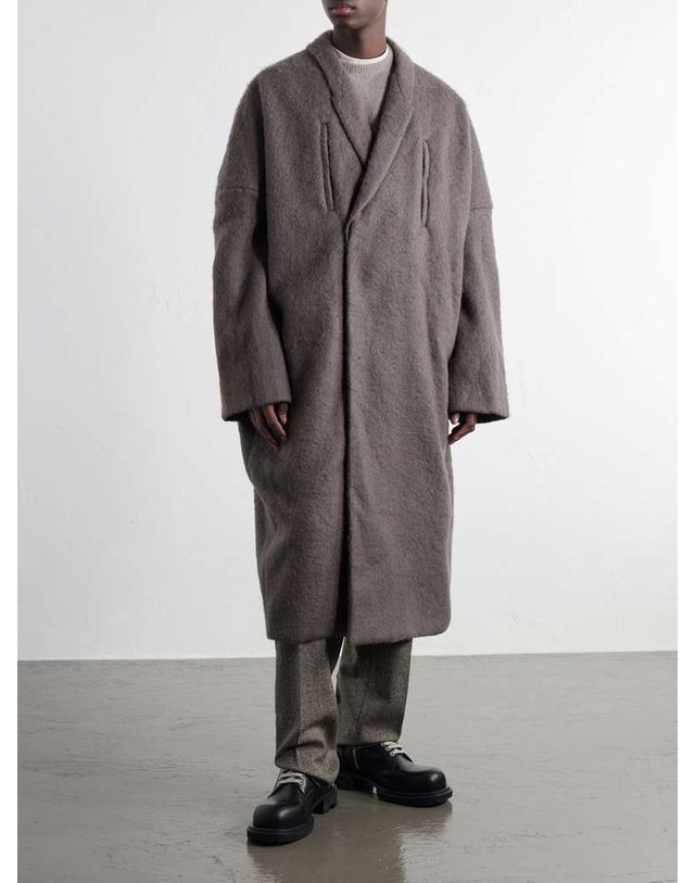 릭오웬스 [해외직구] 릭오웬스 POIRET 알파카 & 울블렌드 코트 RR02F4986 WPA B0082325506 착용컷