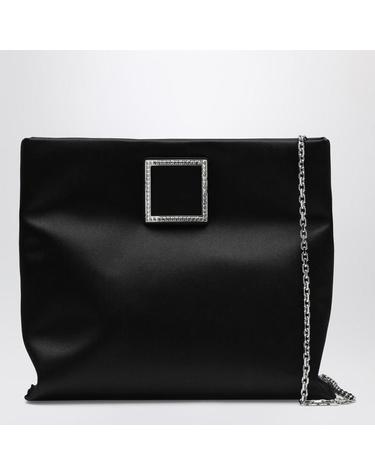 [해외직구] 26 S/S 로저 비비에 트롬펫 클러치 인 블랙 사틴 RBWAPDD0200RS0-B999 B0051875281