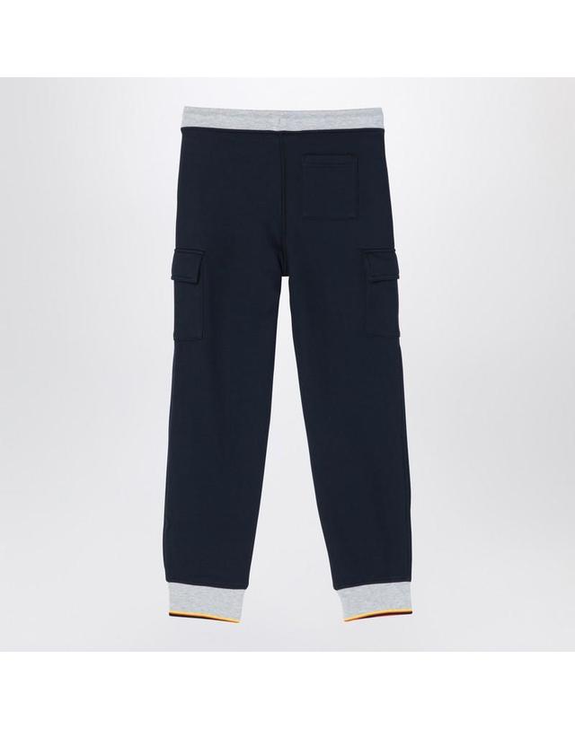 까웨 [해외직구] 24 F/W 까웨 믹 스트라이프 블루 조깅 트라우저 (KIDS ) K2131SW-ACO-K89 B0051854485 착용컷