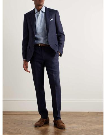 [해외직구] 26 S/S 로로 피아나 CARLO 스트레이트레그 린넨 수트 트라우저 FAO7210 / B0081673452