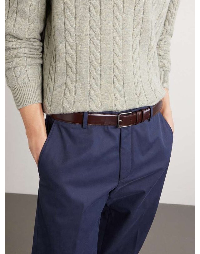 로로피아나 [해외직구] 26 S/S 로로 피아나 32CM MONTEREY 레더 벨트 FAR1193 B0081977467 착용컷