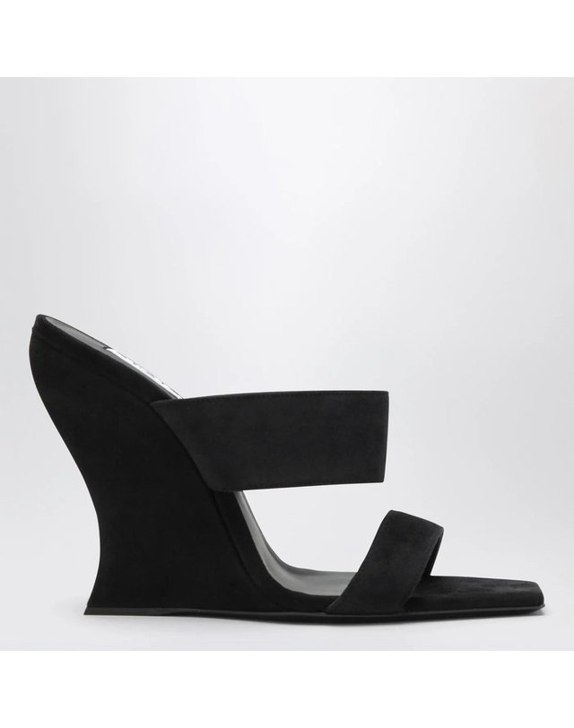알라이아 [해외직구] 26 S/S 알라이아 웨이브 뮬 인 블랙 스웨이드 AA3S3005C0H53SUE-999 B0052046950 착용컷