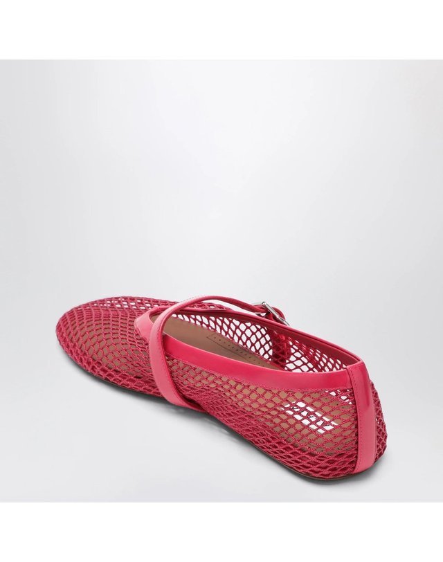 알라이아 [해외직구] 26 F/W 알라이아 DAHLIA 핑크 메쉬 플랫슈즈 AA3A029TK007NY-U73 B0052324700 착용컷