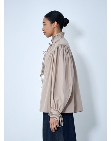 [해외직구] 26 S/S 드리스 반 노튼 GATHERED 넥 블라우스 261-130716-3314 101 B0111963594