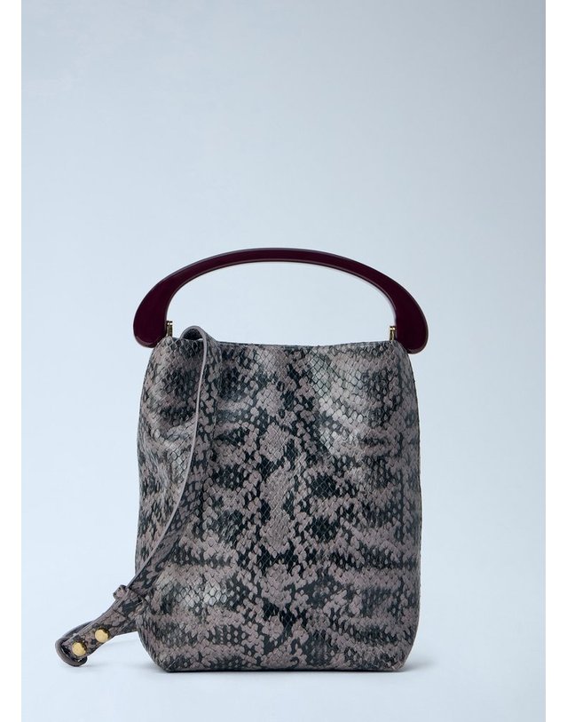 드리스 반 노튼 [해외직구] 26 F/W 드리스 반 노튼 SNAKEEMBOSSED 레더 탑 핸들 백 262-131506-0305 811 B0112310630 착용컷