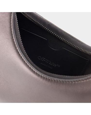[해외직구] 25 S/S 오프화이트 HEMISPHERE 숄더 백 오프 화이트 레더 블랙 OWNN184C99LEA0011000 B0731504908