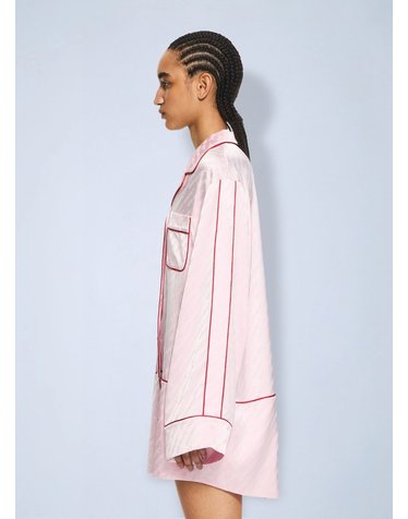 [해외직구] 26 S/S 오프화이트 자카드 OFF-WHITE 사틴 뉴 ROXY 파자마 드레스 2DG00GS26FAB001W660 B0112280561