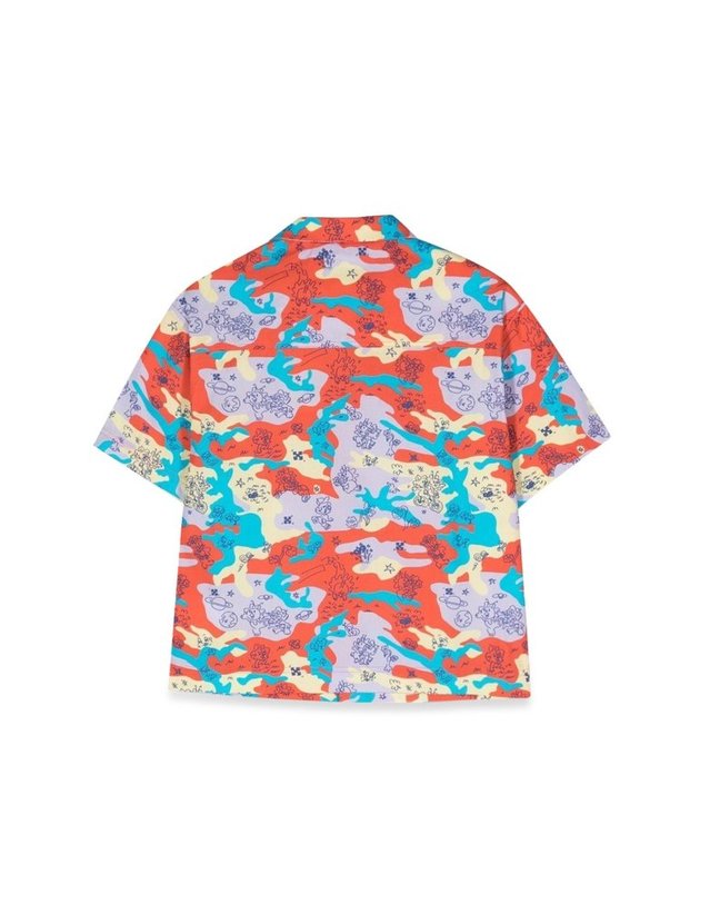 오프화이트 [해외직구] 23 S/S 오프화이트 볼링 셔츠 (KIDS 상품) OBGA002K_S23FAB0038401 B0040215111 착용컷