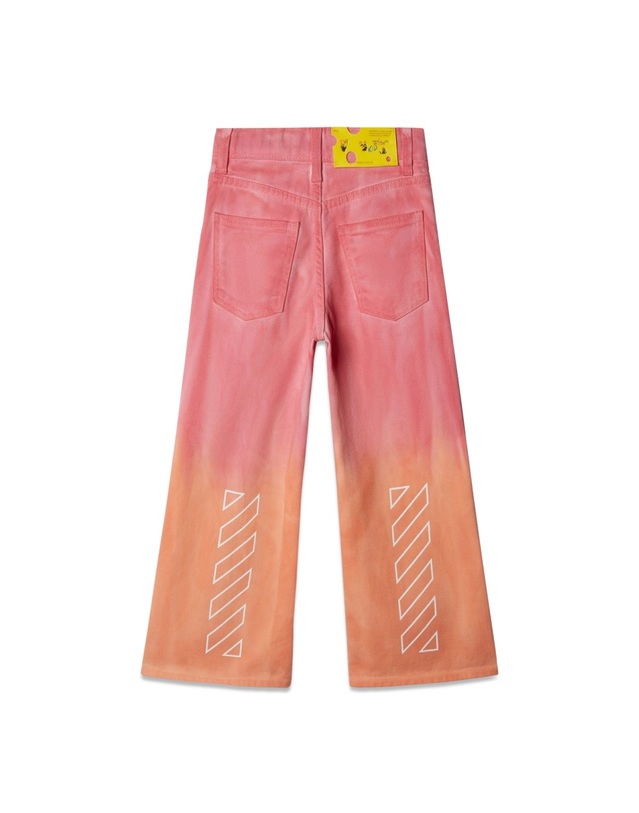 오프화이트 [해외직구] 23 S/S 오프화이트 와이드 레그 팬츠 (KIDS 상품) OGCA009K_S23FAB0018601 B0040298461 착용컷