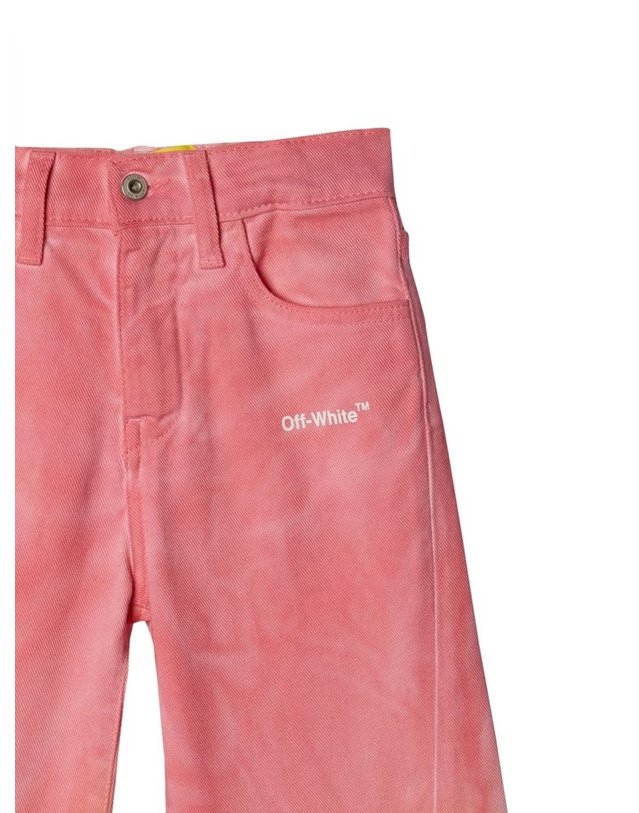 오프화이트 [해외직구] 23 S/S 오프화이트 와이드 레그 팬츠 (KIDS 상품) OGCA009K_S23FAB0018601 B0040298461 착용컷