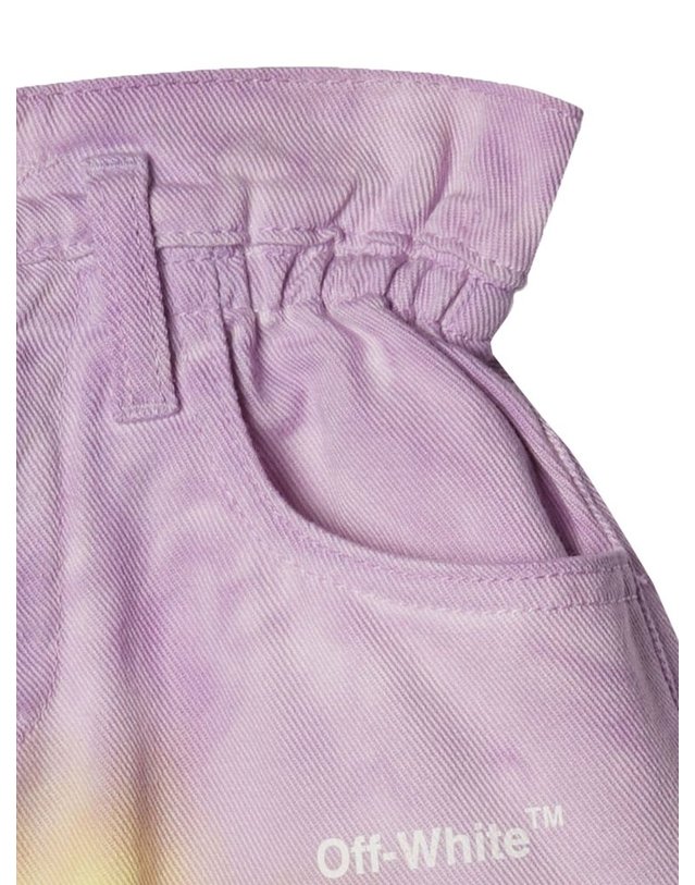 오프화이트 [해외직구] 23 S/S 오프화이트 HELVETICA 스프레이 쇼츠 (KIDS 상품) OGCB004K_S23FAB0018501 B0040299288 착용컷