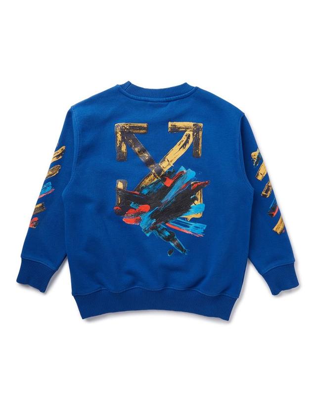 오프화이트 [해외직구] 25 S/S 오프화이트 ARROWACRYLICCREWNECK (KIDS 상품) OBBA001K_S25FLE0074510 B0041541915 착용컷