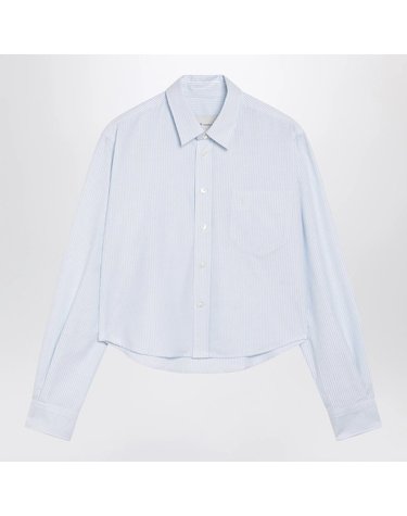 [해외직구] 26 F/W 아미 블루화이트 스트라이프 아미 드 CUR 크롭 셔츠 FSH876CO0087-475 B0052192467