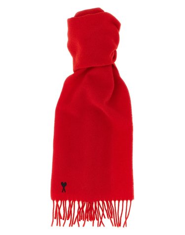 [해외직구] 아미 QUOTAWOOLSCARFWITHAMIDECOEUREMBROIDERY USF677AW0047 A186 B0442292622
