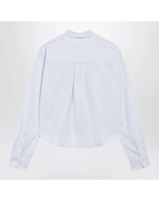 아미 [해외직구] 26 F/W 아미 블루화이트 스트라이프 아미 드 CUR 크롭 셔츠 FSH876CO0087-475 B0052192467 착용컷