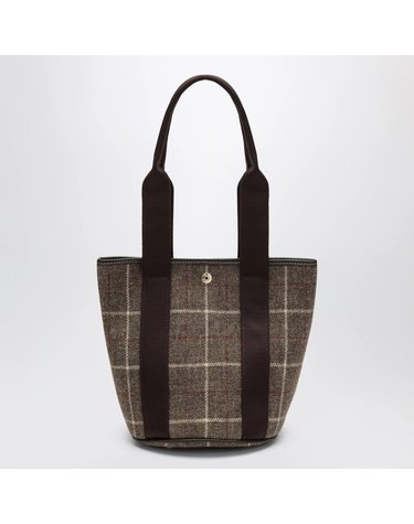 [해외직구] 26 F/W 휘드베르누이 브라운 타탄 TRAVERSEE 버킷 백 BUCKETSHOULDERWO-BR B0052306863