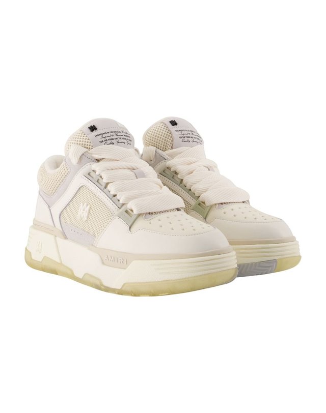 아미리 [해외직구] 26 F/W 아미리 MA1 스니커즈 AMIRI 레더 아이보리 AWFOSR1036-271 B0732042757 착용컷