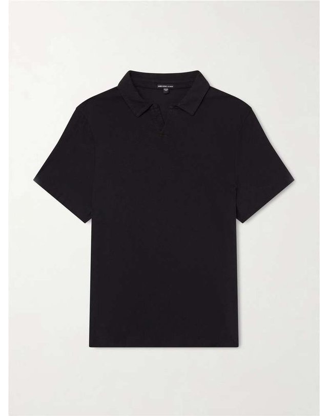 제임스펄스 [해외직구] 제임스 펄스 OPENCOLLAR 코튼-저지 폴로 셔츠 MJD3784 B0082125060 착용컷